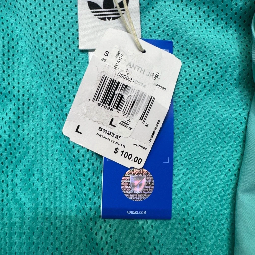 Adidas Seattle Sounders FC 88 OG Anthem Jacket Teal Blue JM5026 Mens Large NWT - Picture 5 of 7